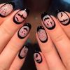 24pcs Glossy Medium Oval Fake Nails, Halloween Pumpkin Spider Web Bat With Design Press On Nails, Funny False Nails For Women Girls