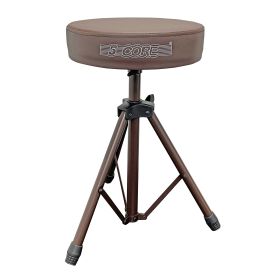 5 Core Drum Throne | Brown Drum Chair| Height Adjustable Heavy Duty Upgraded Drum Stool with Extra Thick Comfortable Seat| Portable Drum Thrones for A