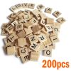 SCRABBLE WOOD TILES 200 Pieces Full Sets Letters Wooden Replacement Pick