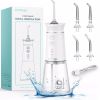 Water Dental Flosser Cordless with Magnetic Charging for Teeth Cleaning, Nursal 7 Clean Settings Portable Rechargeable Oral Irrigator, IPX8 Waterproof