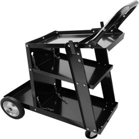 Welding Cart for Tig Mig Welder and Plasma Cutter Heavy Duty Rolling Welder Cart with Upgrade Handles and Increase Storage Space Tank Storage 3 Tiers