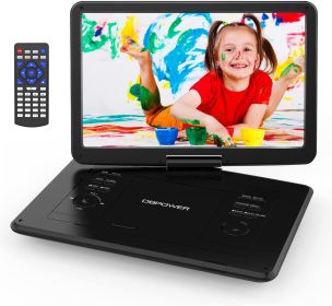 DBPOWER 17.9" Portable DVD Player with 15.6" Large HD Swivel Screen, 6 Hour Rechargeable Battery, Support USB/SD and Multiple Disc Formats, High Volum