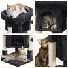 23.5" H 2-Level Cat Tree Condo Tower with Plush Perch