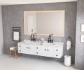 LED Bathroom Mirror 84 "x 48" with Front and Backlight, Large Dimmable Wall Mirrors with Anti-Fog, Shatter-Proof, Memory, 3 Colors, LED Vanity Mirror