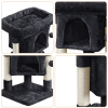 23.5" H 2-Level Cat Tree Condo Tower with Plush Perch