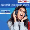 Gaming Headset for PS4 PC One PS5 Console Controller; Noise Cancelling Microphone Over Ear Stereo Headphones with Mic; LED Light; Bass Surround; Earmu