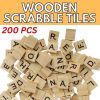 SCRABBLE WOOD TILES 200 Pieces Full Sets Letters Wooden Replacement Pick