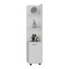 Klay 2-Door 4-Shelf Tall Storage Cabinet White