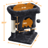 23.5" H 2-Level Cat Tree Condo Tower with Plush Perch