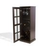 Windowpane 24-Bottle Wine Cabinet, Espresso