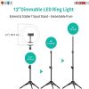 12" LED TIK Tok Ring Light with Tripod Stand Phone Holder Ringlight Stand for Makeup Tiktok Live Zoom Halo Light 5 Core RL12