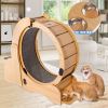 Cat Sports Running Wheel, Cats Wheel Wood Climbing Frame, Cat Litter Fitness Wheel, Oversized Roller Cat Indoor Activity Center,Large(Right)