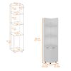 Klay 2-Door 4-Shelf Tall Storage Cabinet White