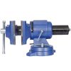 5&quot; Multi-jaw Rotating Bench Vise ; Multipurpose Vise Bench; 360-Degree Rotation Clamp on Vise with Swivel Base and Head ; 5inch blue