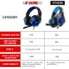 Gaming Headset for PS4 PC One PS5 Console Controller; Noise Cancelling Microphone Over Ear Stereo Headphones with Mic; LED Light; Bass Surround; Earmu