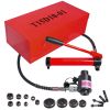 15ton Hydraulic Punch Kit w/ 10 Dies Red