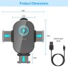 Car Wireless Phone Charger Car Air Vent Phone Mount Holder Bracket Fast Charge 15W 10W 7.5W Automatic Clamping Fit for iPhone 13 13Pro Max 12 Pro Max