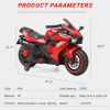 12V Battery Motorcycle, 2 Wheel Motorbike Kids Rechargeable Ride On Car Electric Cars Motorcycles--RED