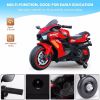 12V Battery Motorcycle, 2 Wheel Motorbike Kids Rechargeable Ride On Car Electric Cars Motorcycles--RED