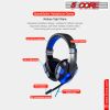 Gaming Headset for PS4 PC One PS5 Console Controller; Noise Cancelling Microphone Over Ear Stereo Headphones with Mic; LED Light; Bass Surround; Earmu