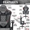 Techni Sport XL Ergonomic Gaming Chair ; Grey