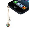 Anti-Dust Plug Charm Colorful Crystal Diamond Ball Phone Pendant Dust Cap Pendant For Cell Phone with 3.5mm Jack