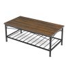 3 in 1 Coffee Table, Living Room Table with Open Storage, Coffee Table Set of 3 for Home, Office, Rustic Brown