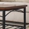 3 in 1 Coffee Table, Living Room Table with Open Storage, Coffee Table Set of 3 for Home, Office, Rustic Brown