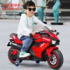 12V Battery Motorcycle, 2 Wheel Motorbike Kids Rechargeable Ride On Car Electric Cars Motorcycles--RED