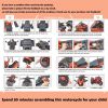 12V Battery Motorcycle, 2 Wheel Motorbike Kids Rechargeable Ride On Car Electric Cars Motorcycles--RED