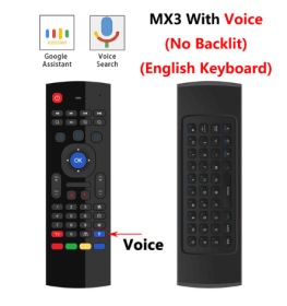 MX3 MX3-L Backlit Air Mouse T3 Smart Voice Remote Control 2.4G RF Wireless Keyboard For X96 mini KM9 A95X H96 MAX Android TV Box (Option: Voice)