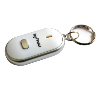 Key Finder Artifact Whistle Key Lost-proof Device Voice Control Key Finder Accessory (Color: White)