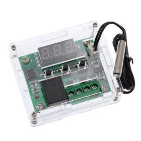 Digital Display Thermostat High Precision Temperature Controller Shell Acrylic (Option: W1209 with box)