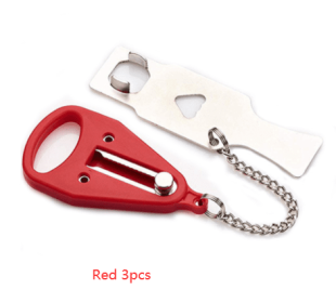 Door Lock (Option: Red 3pcs)