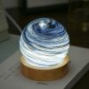 USB Fantasy Rainbow Planet Light Astronomical Ornaments Desktop Decorative Lights Art Crafts Wooden Case Gifts for Wedding Party