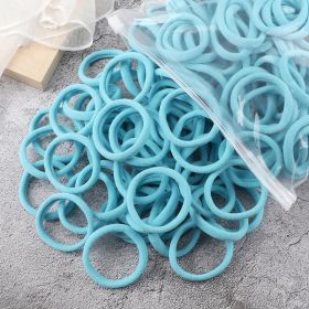 50pcs/Set Women Girls Basic Hair Bands 1.57inch Simple Solid Colors Elastic Headband Hair Ropes Ties Hair Accessories Ponytail Holder (Color: 50pcs Light Blue)