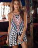 European and American women's new fashion digital print strap dress