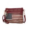 MKF Collection Alisson Vegan Leather Women FLAG Crossbody-Wristlet Bag by Mia K