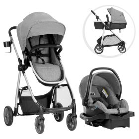 Omni Plus Modular Travel System with LiteMax Sport Rear-Facing Infant Car Seat, Mylar Gray (Color: hyperionred)