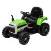 Ride on Tractor with Trailer,12V Battery Powered Electric Tractor Toy w/Remote Control,electric car for kids,Three speed adjustable,Power display, USB