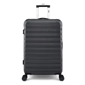 Hardside Fibertech Luggage 24" Checked Luggage, Black (actual_color: Rose Gold)