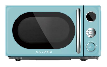 0.7 cu. ft. Retro Countertop Microwave Oven, 700 Watts, Blue, New (actual_color: off-white)