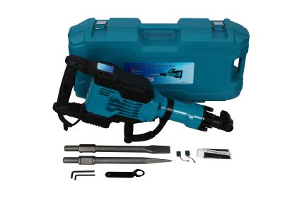 1900 BPM Electric Demolition Jack Hammer 1-1/8 Inch SDS-Hex Heavy Duty Concrete Pavement Breaker Drills Kit (cc: cc)