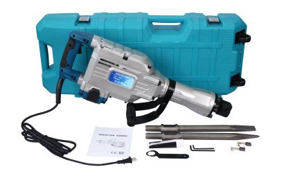 1700W 1900 BPM Electric Demolition Jack Hammer 1-1/8 Inch SDS-Hex Heavy Duty Concrete Pavement Breaker Drills Kit (cc: cc)