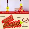 DSJUGGLING 3D Dragon Poi with 340g Weighted Ball & 1.1 Meters Swing Rope - Silk Flowy Shaking & Flinging Chinese Golden Dragon Ribbon Streamer + Trave