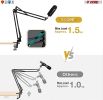 Professional Microphone Stand with Pop Filter Heavy Duty Microphone Suspension Scissor Arm Stand and Windscreen Mask Shield 5 Core RM STND 2 (with Pop