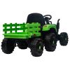 Ride on Tractor with Trailer,12V Battery Powered Electric Tractor Toy w/Remote Control,electric car for kids,Three speed adjustable,Power display, USB