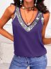 Sequined Decor V Neck Tank Top, Casual Sleeveless Tank Top For Summer, Women's Clothing