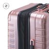 Hardside Fibertech Carry On Luggage, 20", Rose Gold