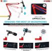 Microphone Stand Suspension Boom Scissor Arm Upgraded Studio Microphone Mic Holder Mike Stand Clamp 5 Core MS ARM R (Red)